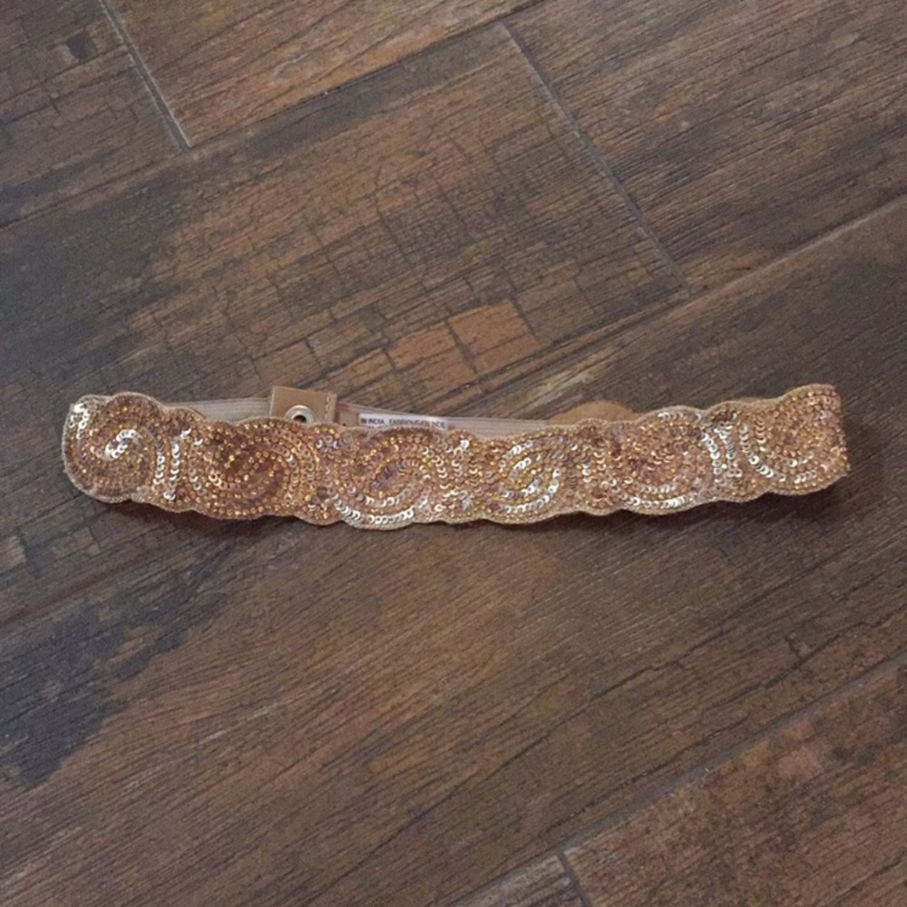 Anthropologie rose gold snap belt size small